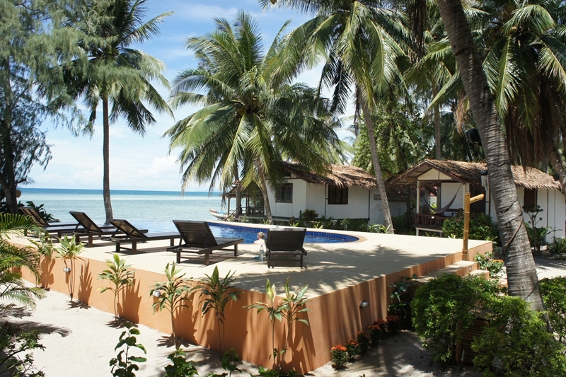 Poolside bungalows