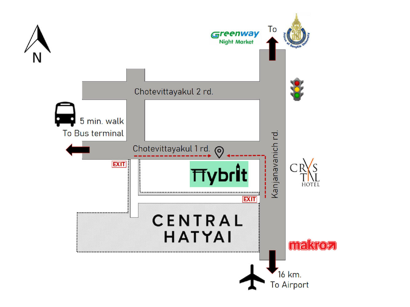 Hybrit Hostel&Cafe, Hat Yai