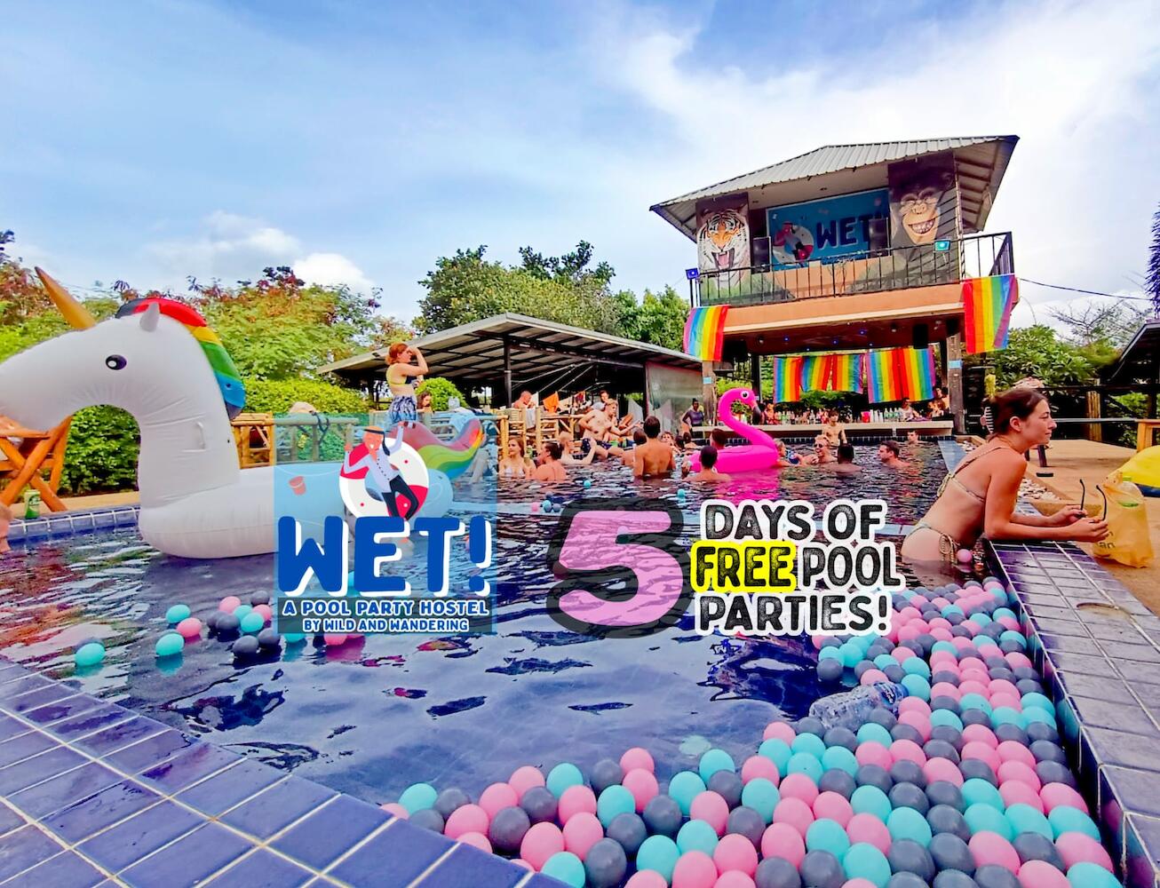 WET! a Pool Party Hostel by Wild & Wandering, Haad Rin