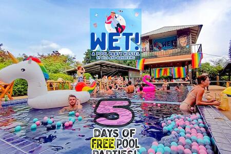 WET! a Pool Party Hostel by Wild & Wandering, Haad Rin – Updated 2023  Prices, pool party 